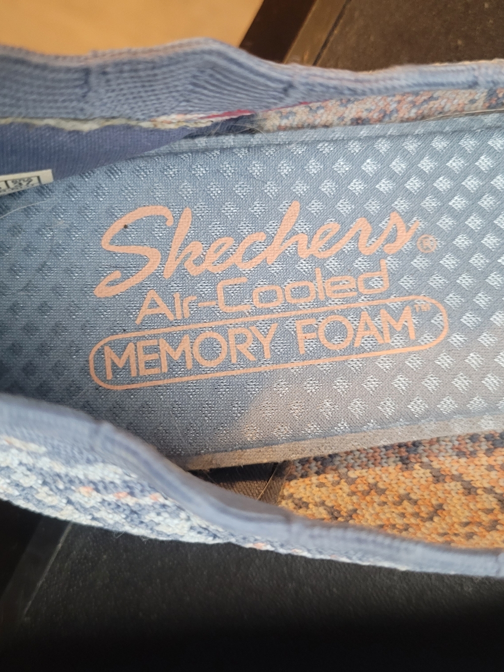 Skechers Blue Knit Memory Foam Ballet Flats - Picture 4 of 5